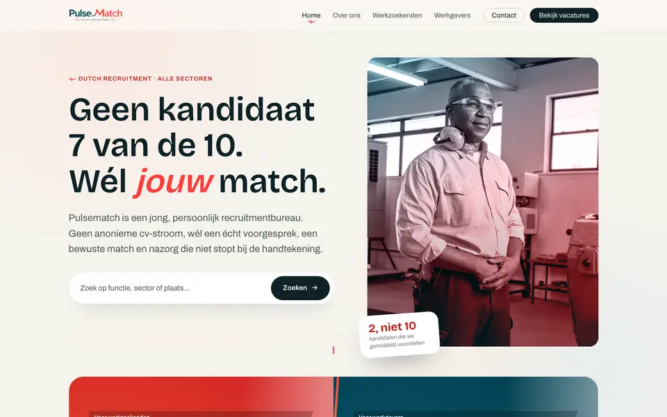 Website van Pulsematch (pulsematch.nl)